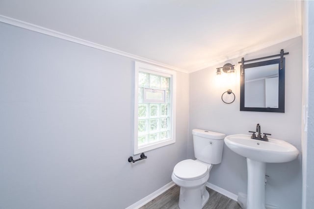 11114 8th Ave, Pleasant Prairie, WI 53158 - bathroom featuring wood finished floors and crown molding