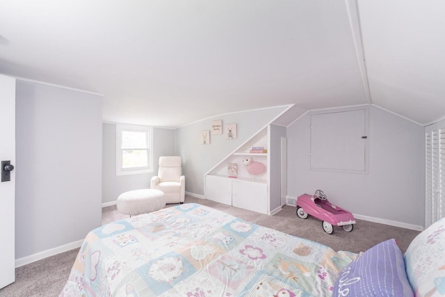 11114 8th Ave, Pleasant Prairie, WI 53158 - bedroom with carpet flooring and vaulted ceiling
