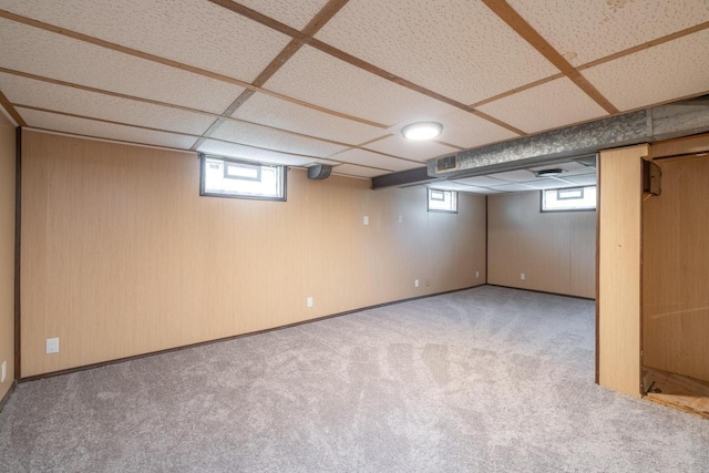11114 8th Ave, Pleasant Prairie, WI 53158 - below grade area with carpet flooring and wood walls