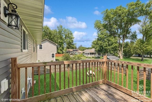 W1018 Larkspur Rd, Genoa City, WI 53128 - deck featuring a yard and a residential view
