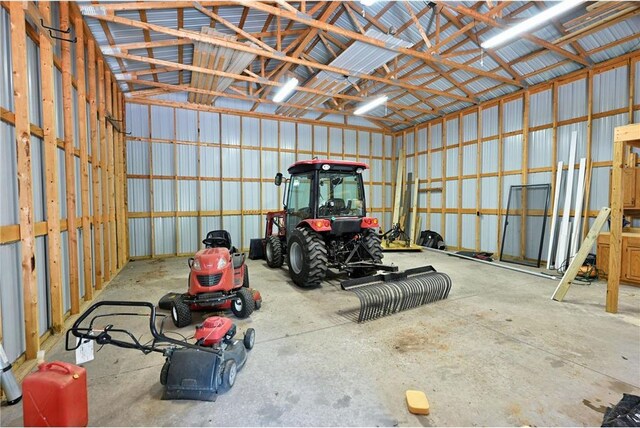 33516 No Mans Trl, Minong, WI 54859 - garage with metal wall