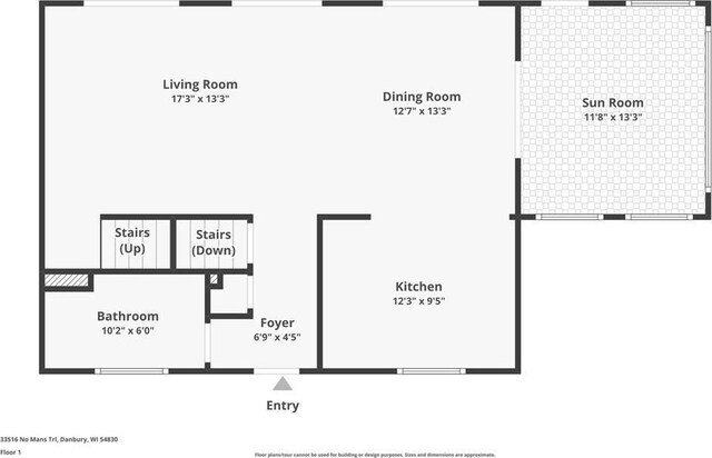 33516 No Mans Trl, Minong, WI 54859 - view of property floor plan