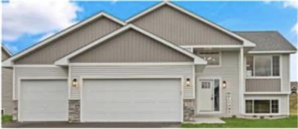 475 Lookout Ln, Saint Croix Falls, WI 54024 - view of front facade featuring an attached garage and driveway