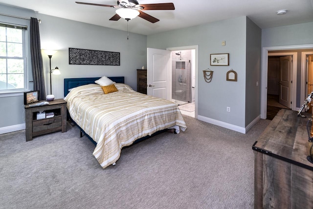 N165W20576 Berry Patch Rd Unit 702, Jackson, WI 53037 - carpeted bedroom with a ceiling fan and ensuite bathroom