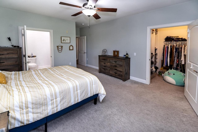 N165W20576 Berry Patch Rd Unit 702, Jackson, WI 53037 - carpeted bedroom featuring a walk in closet, a closet, and ceiling fan