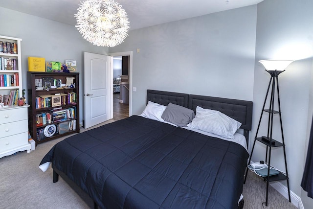 N165W20576 Berry Patch Rd Unit 702, Jackson, WI 53037 - carpeted bedroom with a chandelier