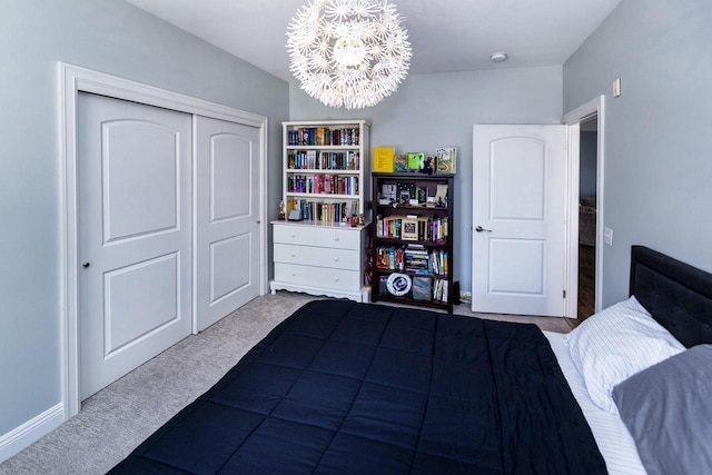 N165W20576 Berry Patch Rd Unit 702, Jackson, WI 53037 - carpeted bedroom with a chandelier and a closet