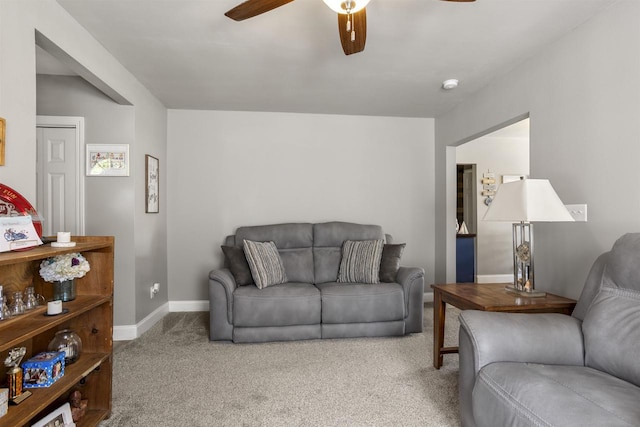 902 E Fremont St, Appleton, WI 54915 - living room featuring ceiling fan and carpet flooring