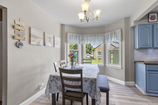 902 E Fremont St, Appleton, WI 54915 - dining area with a chandelier and light wood-style flooring