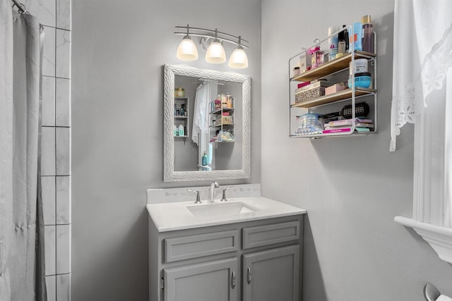 902 E Fremont St, Appleton, WI 54915 - full bathroom with vanity and a shower with curtain