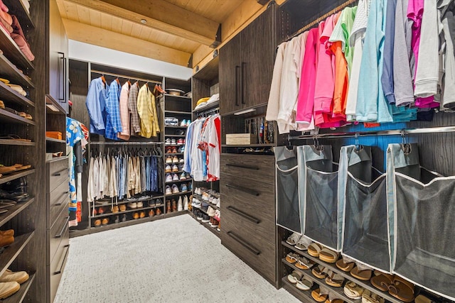 N52W35002 Lake Dr Unit 302, Okauchee, WI 53069 - spacious closet with beamed ceiling