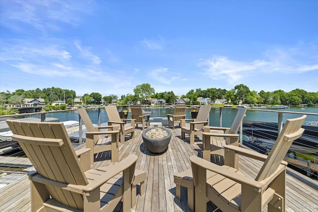 N52W35002 Lake Dr Unit 302, Okauchee, WI 53069 - dock area featuring a water view