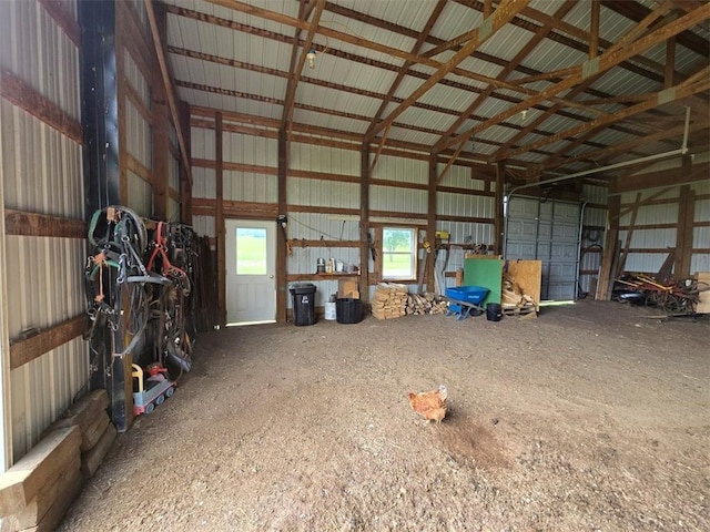 N35182 Weverstad Rd, Blair, WI 54616 - garage featuring metal wall