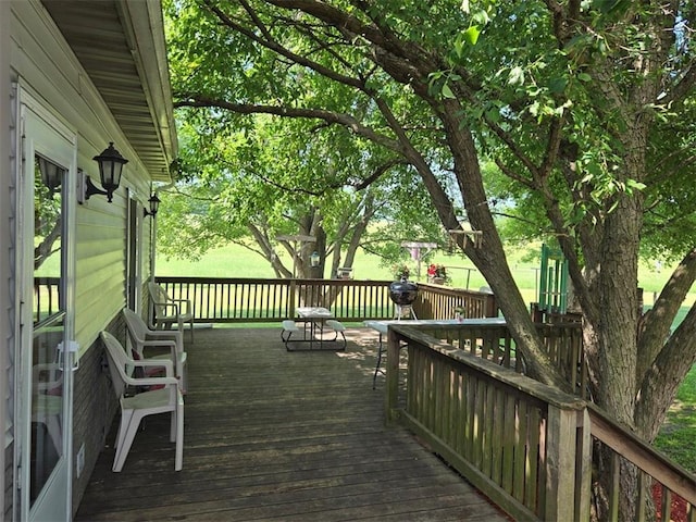 N35182 Weverstad Rd, Blair, WI 54616 - view of deck
