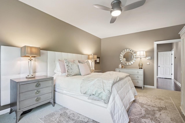16885 Lake Rd Unit A, Brookfield, WI 53005 - bedroom featuring light colored carpet and a ceiling fan