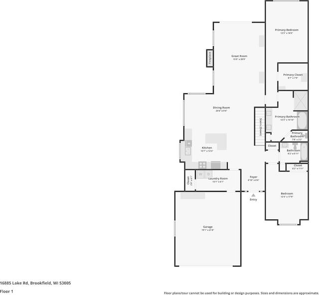 16885 Lake Rd Unit A, Brookfield, WI 53005 - view of home floor plan