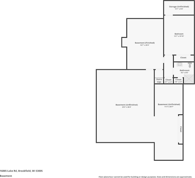 16885 Lake Rd Unit A, Brookfield, WI 53005 - view of floor plan / room layout