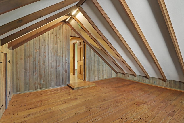 3023 Bruce Dr, Racine, WI 53404 - bonus room featuring wood walls and hardwood / wood-style floors