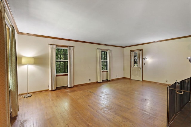 3023 Bruce Dr, Racine, WI 53404 - unfurnished room with hardwood / wood-style flooring and ornamental molding