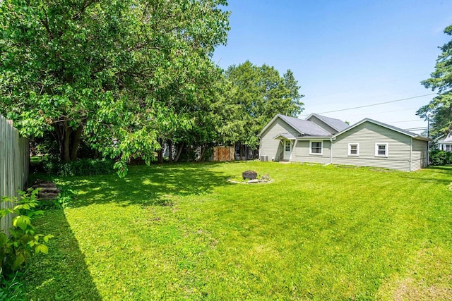 1329 Central St, Oshkosh, WI 54901 - view of yard featuring an outdoor fire pit