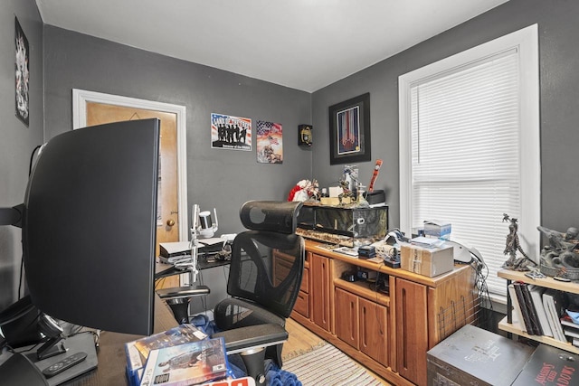 1329 Central St, Oshkosh, WI 54901 - home office featuring light wood-style flooring