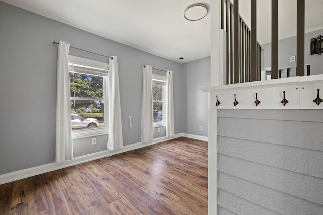 513 61st St, Kenosha, WI 53143 - interior space featuring wood finished floors and baseboards