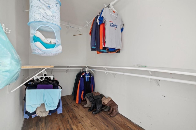 513 61st St, Kenosha, WI 53143 - spacious closet with wood finished floors