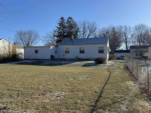 1117 21st St, Monroe, WI 53566 - rear view of property featuring a metal roof
