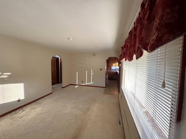 1117 21st St, Monroe, WI 53566 - empty room featuring arched walkways and light carpet