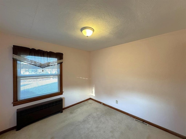 1117 21st St, Monroe, WI 53566 - spare room with radiator, carpet, and a textured ceiling