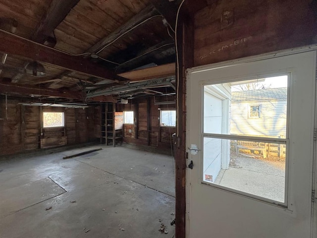 1117 21st St, Monroe, WI 53566 - misc room with concrete flooring and a garage