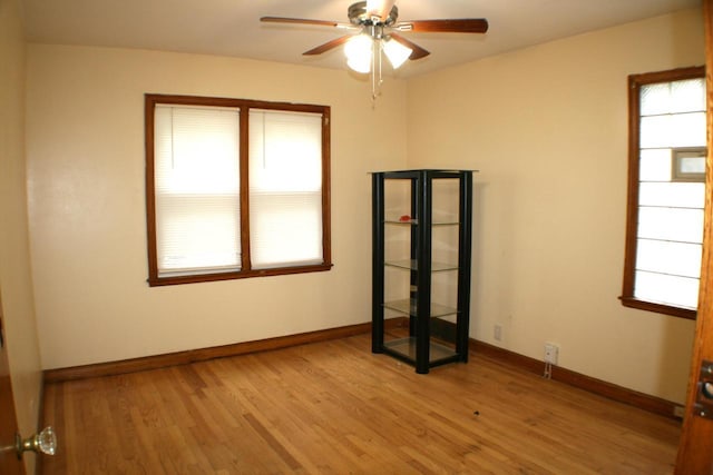 4228 N 52nd St, Milwaukee, WI 53216 - spare room with a ceiling fan and light wood-style flooring