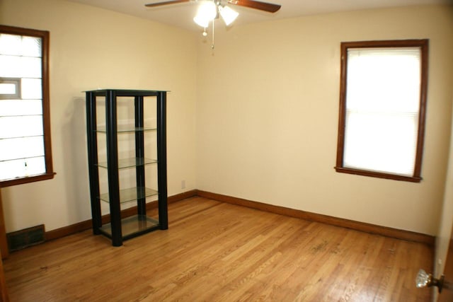 4228 N 52nd St, Milwaukee, WI 53216 - empty room with ceiling fan and light wood finished floors