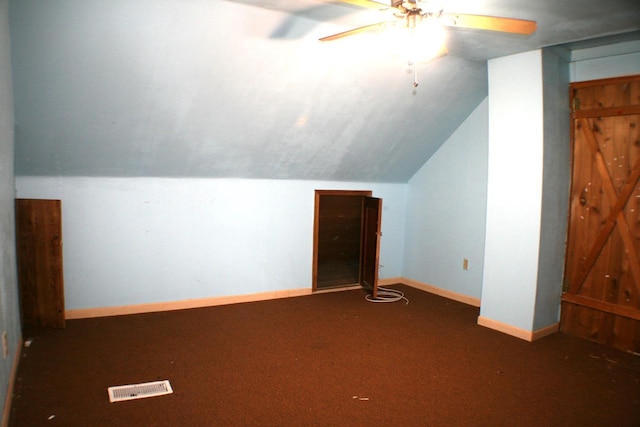 4228 N 52nd St, Milwaukee, WI 53216 - bonus room with a ceiling fan, lofted ceiling, and carpet floors