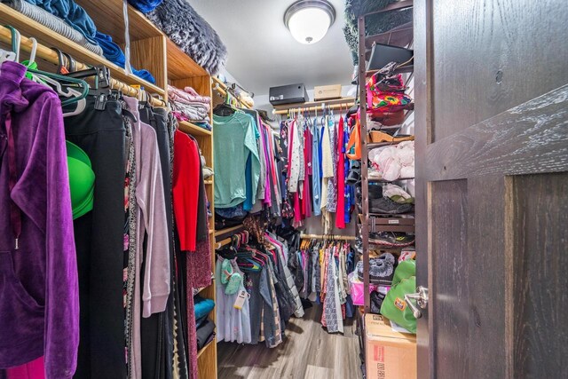 6615 Cavin Dr, Wausau, WI 54401 - spacious closet featuring wood finished floors