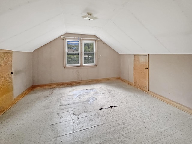 4958 S 20th St, Milwaukee, WI 53221 - additional living space with vaulted ceiling and baseboards