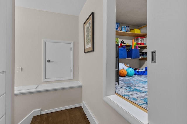 1824 W Reid Dr, Appleton, WI 54914 - hallway with wood finished floors and baseboards