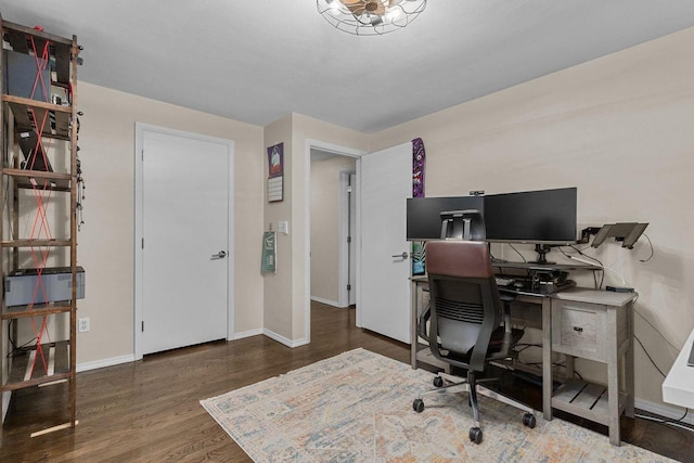 1824 W Reid Dr, Appleton, WI 54914 - home office with wood finished floors and baseboards