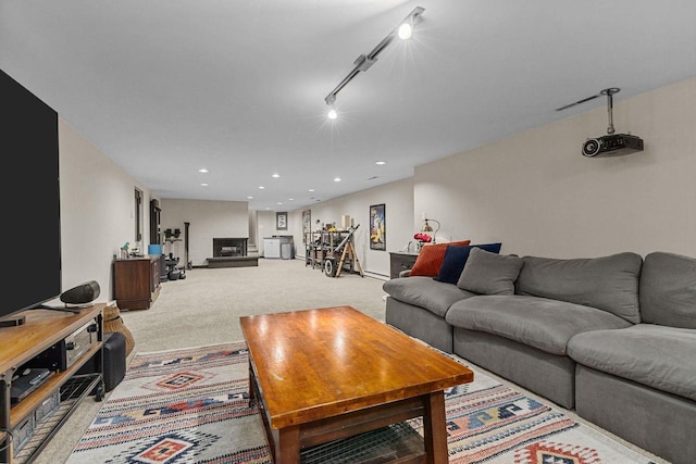 1824 W Reid Dr, Appleton, WI 54914 - living area featuring carpet and recessed lighting