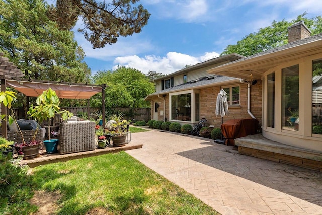 1824 W Reid Dr, Appleton, WI 54914 - view of yard with a pergola and a patio area
