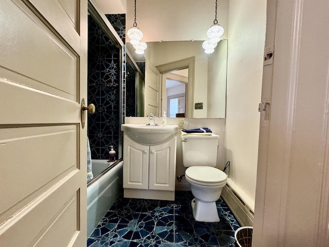 195 E Park Ave, Berlin, WI 54923 - full bathroom featuring vanity and combined bath / shower with glass door