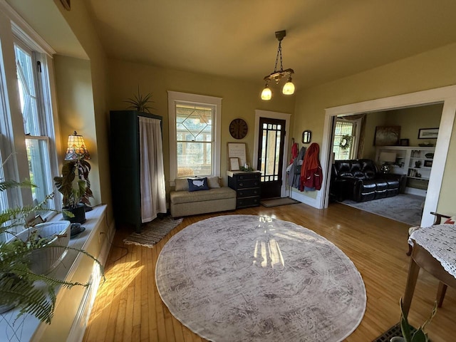 2505 Robinsdale Ave, La Crosse, WI 54601 - entrance foyer with wood finished floors, healthy amount of natural light, and a fireplace