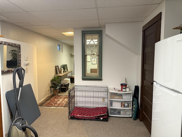 2505 Robinsdale Ave, La Crosse, WI 54601 - interior space featuring carpet and a drop ceiling