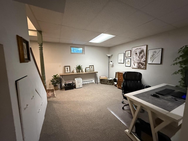 2505 Robinsdale Ave, La Crosse, WI 54601 - office with carpet and a paneled ceiling
