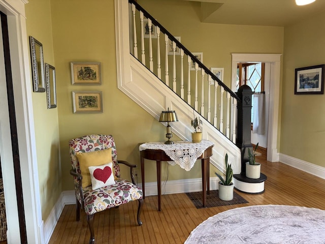 2505 Robinsdale Ave, La Crosse, WI 54601 - stairway featuring hardwood / wood-style floors and baseboards
