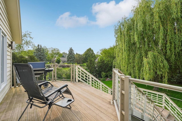 3426 W Links Dr, Franklin, WI 53132 - deck with view of scattered trees