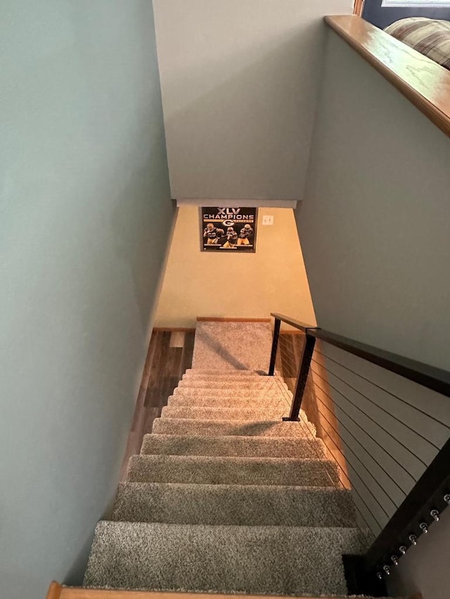 W6767 Pine Ave, Medford, WI 54451 - staircase featuring wood finished floors