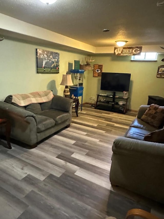 W6767 Pine Ave, Medford, WI 54451 - living room with wood finished floors and a textured ceiling