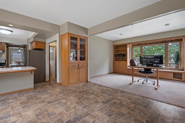 613 Pleasant View St, Wauwatosa, WI 53226 - office with stone finish flooring and baseboards