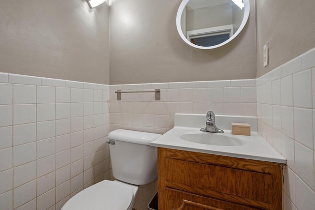 613 Pleasant View St, Wauwatosa, WI 53226 - half bathroom featuring tile walls and vanity